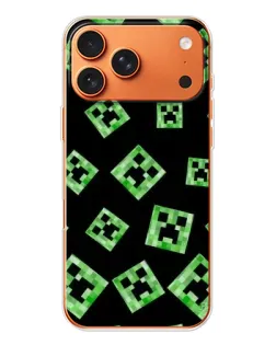 Чехол для iPhone 17 Pro Max с картинкой «Паттерн с криперами»