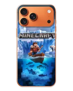 Чехол для iPhone 17 Pro Max с картинкой «Minecraft ледяной мир»