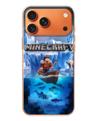 Чехол для iPhone 17 Pro Max с картинкой «Minecraft ледяной мир» Чехол для iPhone 17 Pro Max с картинкой «Minecraft ледяной мир»