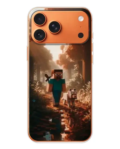 Чехол для iPhone 17 Pro Max с картинкой «Стив в лесу» Чехол для iPhone 17 Pro Max с картинкой «Стив в лесу»