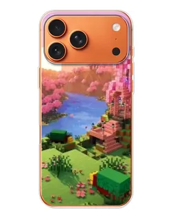 Чехол для iPhone 17 Pro Max с картинкой «Розовое дерево Minecraft»