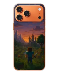 Чехол для iPhone 17 Pro Max с картинкой «Стив у башни»