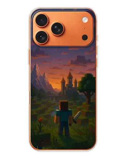 Чехол для iPhone 17 Pro Max с картинкой «Стив у башни» Чехол для iPhone 17 Pro Max с картинкой «Стив у башни»