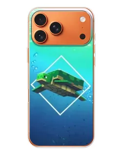 Чехол для iPhone 17 Pro Max с картинкой «Черепаха Minecraft»