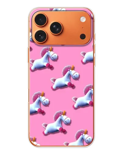 Чехол для iPhone 17 Pro Max с картинкой «Единороги на розовом»