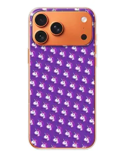 Чехол для iPhone 17 Pro Max с картинкой «Единороги на фиолетовом»