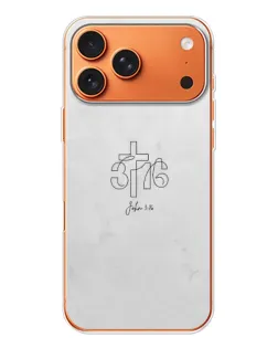 Чехол для iPhone 17 Pro Max с картинкой «Иоанна 3:16 Крест»