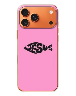 Чехол для iPhone 17 Pro Max с картинкой «Розовый символ  Jesus»