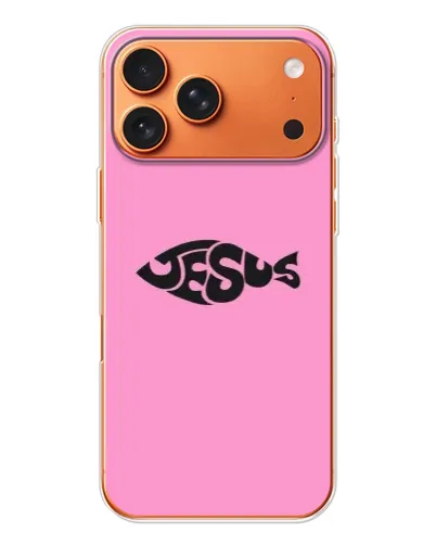 Чехол для iPhone 17 Pro Max с картинкой «Розовый символ Jesus» Чехол для iPhone 17 Pro Max с картинкой «Розовый символ Jesus»