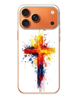 Чехол для iPhone 17 Pro Max с картинкой «Акварельный крест»
