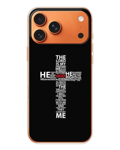 Чехол для iPhone 17 Pro Max с картинкой «Текстовый крест» Чехол для iPhone 17 Pro Max с картинкой «Текстовый крест»