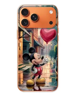 Чехол для iPhone 17 Pro Max с картинкой «Микки и шарик-сердце»