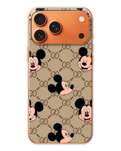 Чехол для iPhone 17 Pro Max с картинкой «Брендовый паттерн Микки»