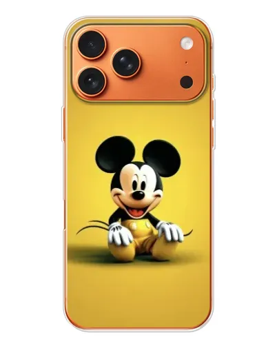 Чехол для iPhone 17 Pro Max с картинкой «Микки на желтом»