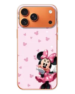 Чехол для iPhone 17 Pro Max с картинкой «Минни Маус и сердечки»
