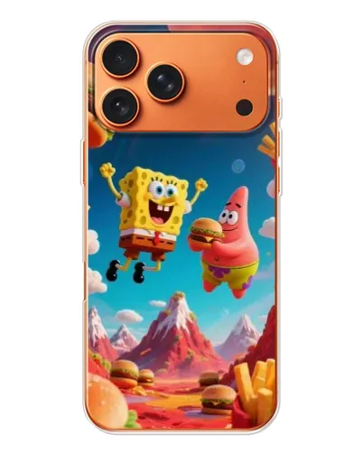 Чехол для iPhone 17 Pro Max с картинкой «Космический фастфуд»