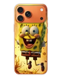 Чехол для iPhone 17 Pro Max с картинкой «Губка Боб прыгает»