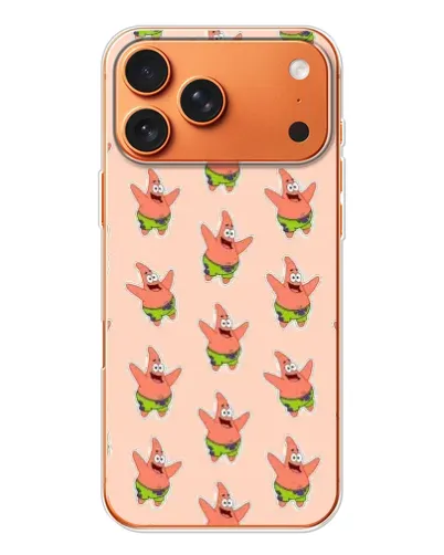Чехол для iPhone 17 Pro Max с картинкой «Патрик Стар паттерн»
