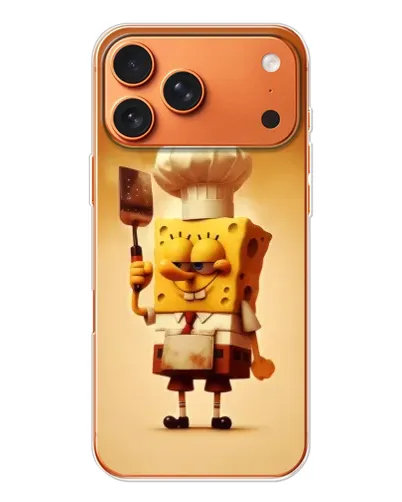 Чехол для iPhone 17 Pro Max с картинкой «Губка Боб повар»