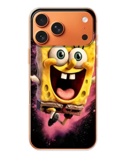 Чехол для iPhone 17 Pro Max с картинкой «Взрывной Спанч Боб»