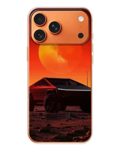 Чехол для iPhone 17 Pro Max с картинкой «Cybertruck на Марсе»