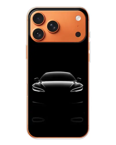 Чехол для iPhone 17 Pro Max с картинкой «Силуэт Tesla Night»