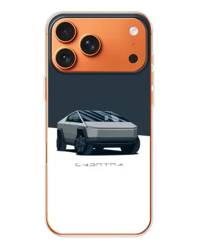 Чехол для iPhone 17 Pro Max с картинкой «Серебристый Cybertruck Tesla»