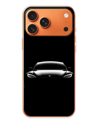 Чехол для iPhone 17 Pro Max с картинкой «Фары Tesla Night»