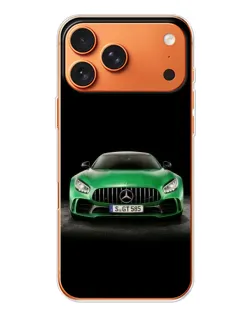 Чохол для iPhone 17 Pro Max з картинкою «Mercedes — неоновий лого»