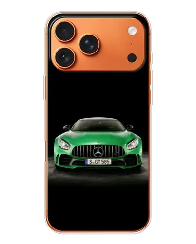 Чохол для iPhone 17 Pro Max з картинкою «Mercedes — неоновий лого»