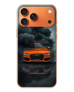 Чохол для iPhone 17 Pro Max з картинкою «Audi у хмарах диму»