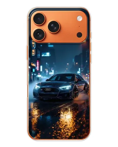 Чохол для iPhone 17 Pro Max з картинкою «Нічне місто та Audi»