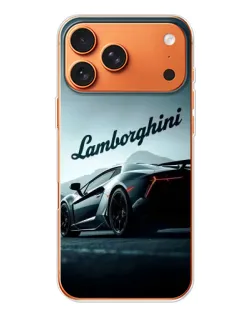 Чехол для iPhone 17 Pro Max с картинкой «Классическая надпись Lamborghini»