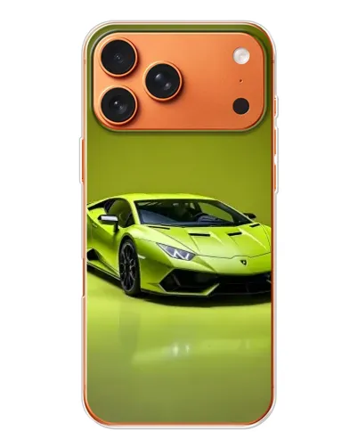 Чехол для iPhone 17 Pro Max с картинкой «Салатовый Lamborghini Huracan»