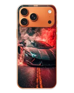 Чехол для iPhone 17 Pro Max с картинкой «Lamborghini красный дым»