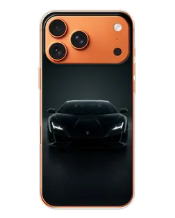 Чехол для iPhone 17 Pro Max с картинкой «Черный Lamborghini Aventador»