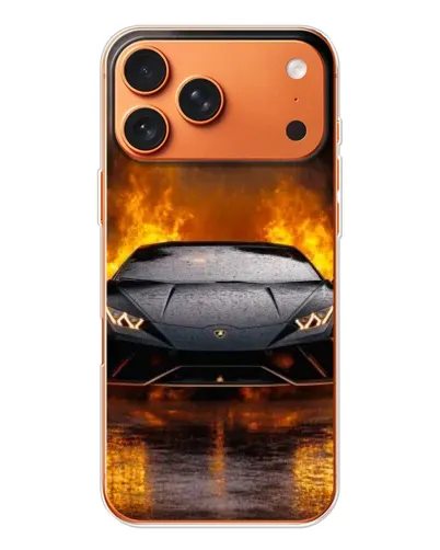 Чехол для iPhone 17 Pro Max с картинкой «Lamborghini в огне»