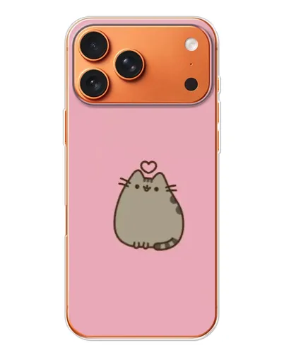 Чехол для iPhone 17 Pro Max с картинкой «Pusheen сердце»