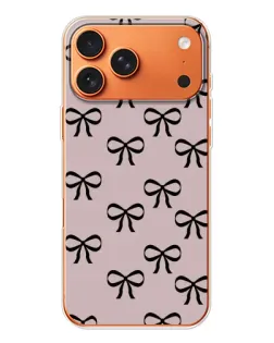 Чехол для iPhone 17 Pro Max с картинкой «Черные бантики»