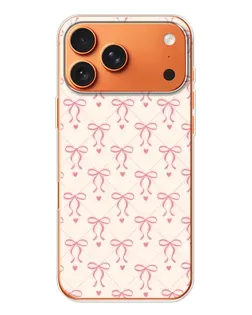 Чехол для iPhone 17 Pro Max с картинкой «Розовые бантики Coquette»