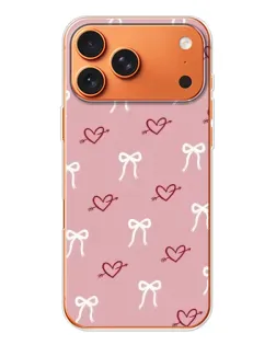 Чехол для iPhone 17 Pro Max с картинкой «Сердца и банты»