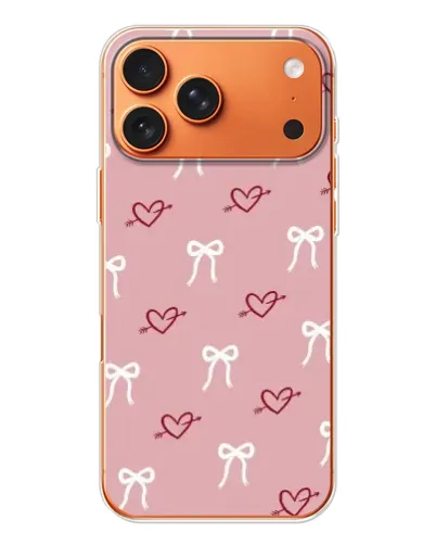 Чехол для iPhone 17 Pro Max с картинкой «Сердца и банты» Чехол для iPhone 17 Pro Max с картинкой «Сердца и банты»