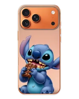 Чехол для iPhone 17 Pro Max с картинкой «Стич ест шоколад»