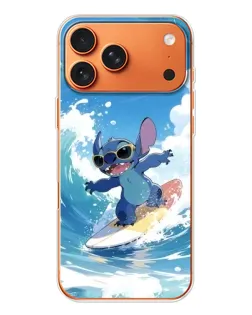 Чехол для iPhone 17 Pro Max с картинкой «Стич на волне»
