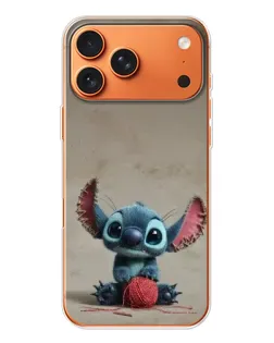 Чехол для iPhone 17 Pro Max с картинкой «Стич на коричневом фоне»