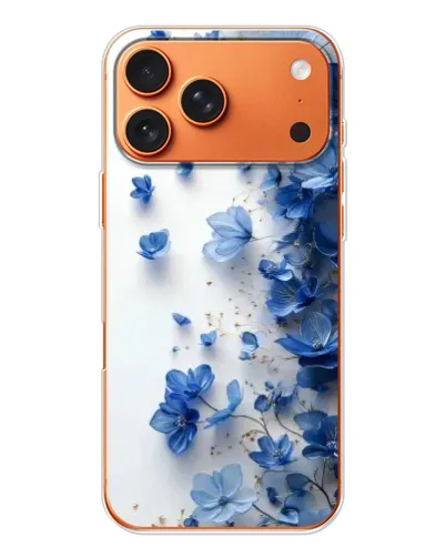 Чехол для iPhone 17 Pro Max с картинкой «Голубой цветочный каскад» Чехол для iPhone 17 Pro Max с картинкой «Голубой цветочный каскад»