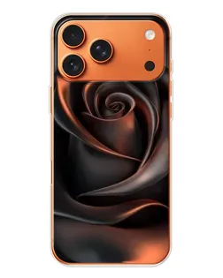 Чехол для iPhone 17 Pro Max с картинкой «Шелковая черная роза»