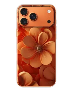 Чехол для iPhone 17 Pro Max с картинкой «Оранжевый макро цветок»