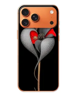 Чехол для iPhone 17 Pro Max с картинкой «Серебряный фантазийный цветок»