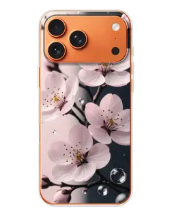 Чехол для iPhone 17 Pro Max с картинкой «Нежная сакура и капли»
